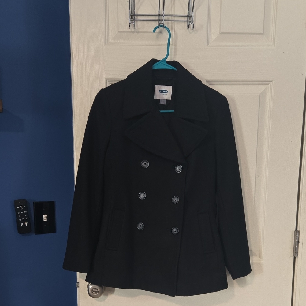 Old Navy Classic Black Peacoat